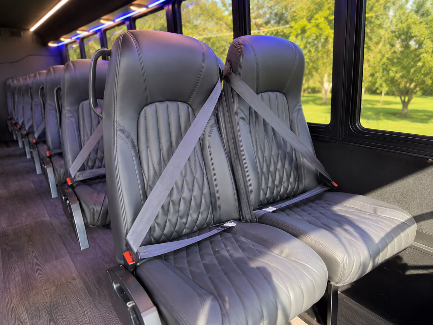 charleston 15 passenger minibus inside