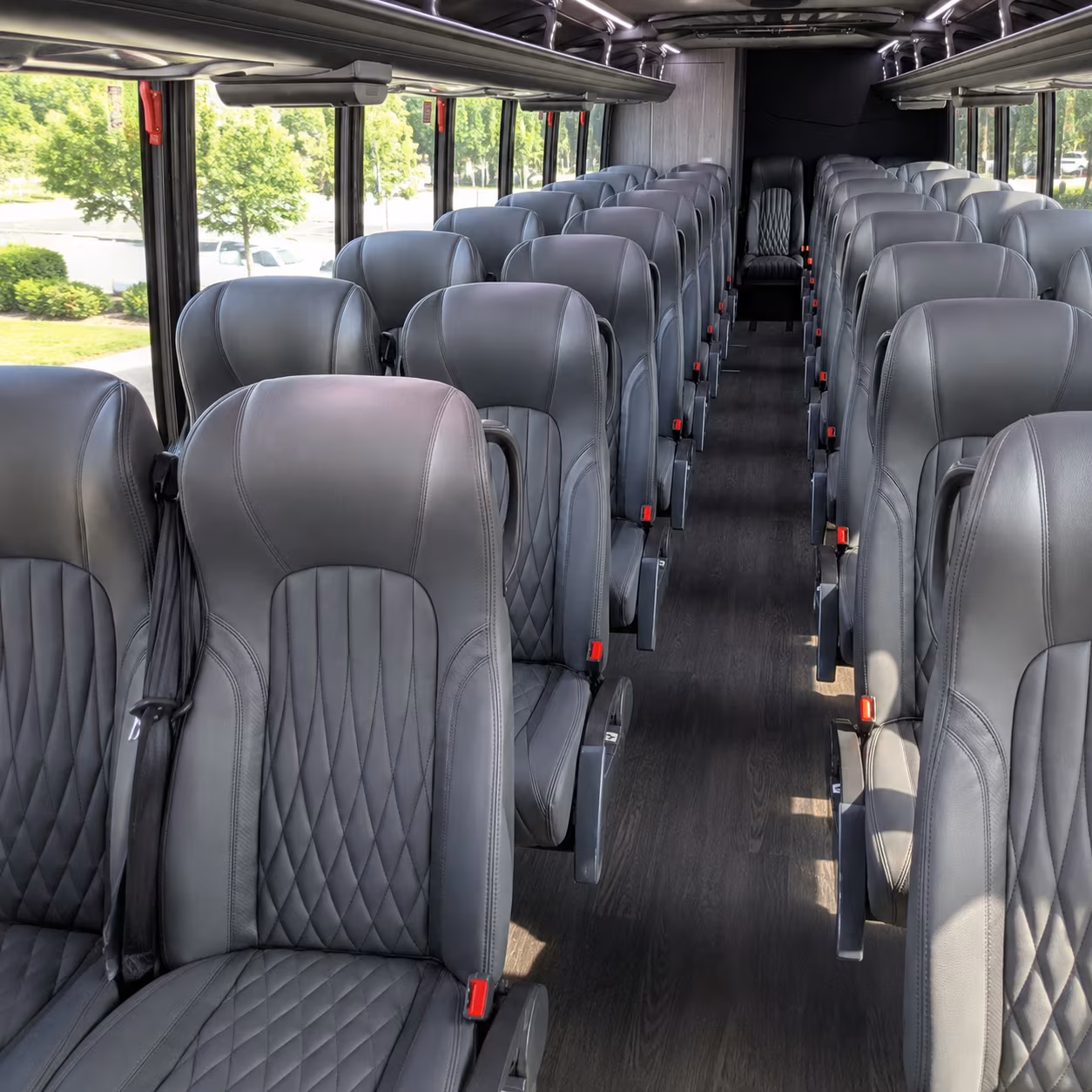 charleston 25 passenger minibus interior