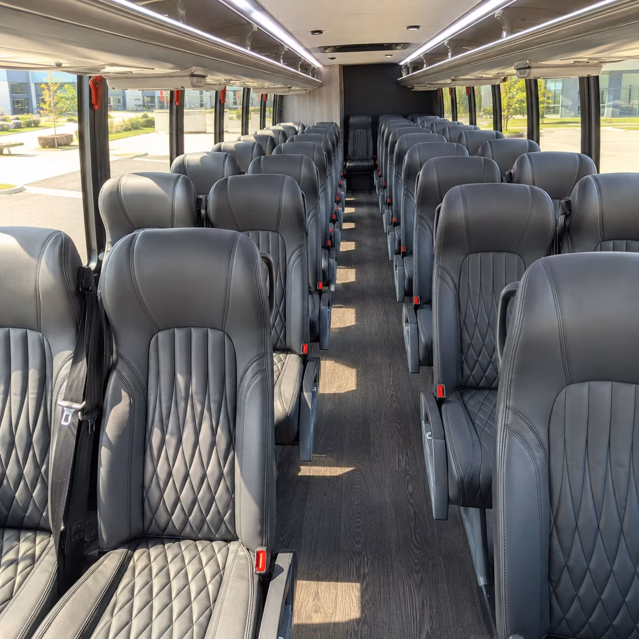 charleston 28 passenger minibus interior