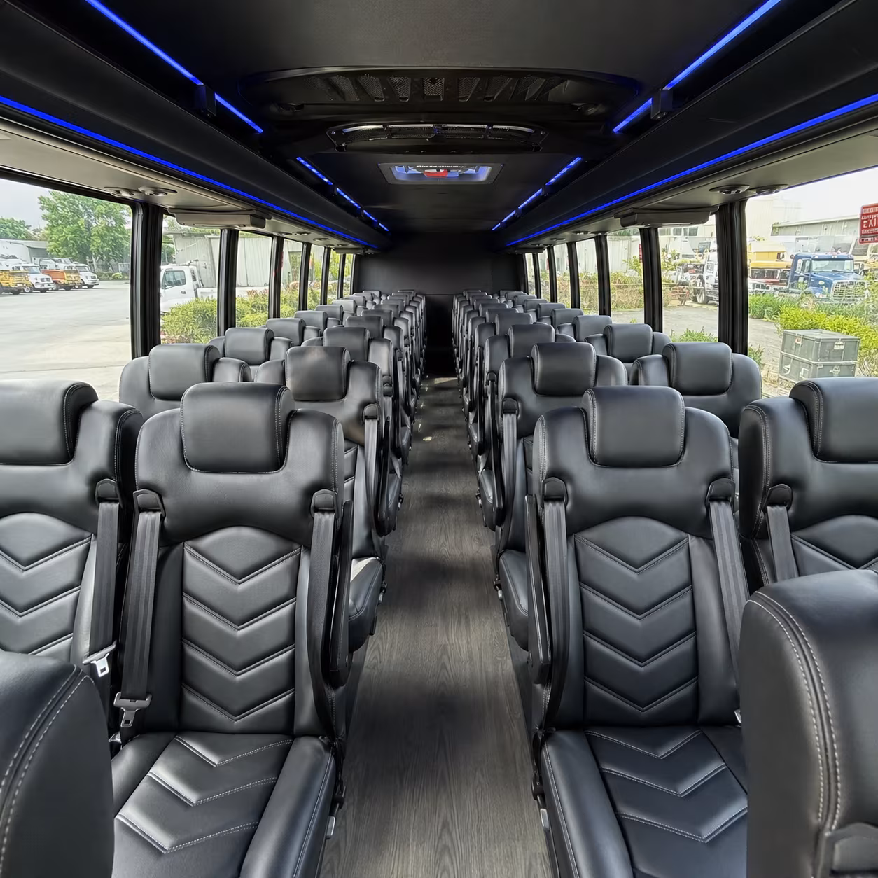 charleston 30 passenger minibus inside