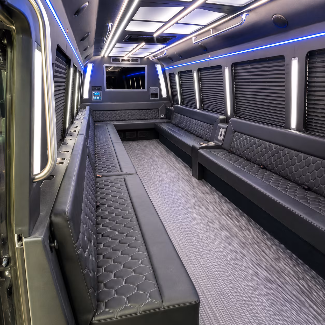 charleston 40 passenger party bus interior