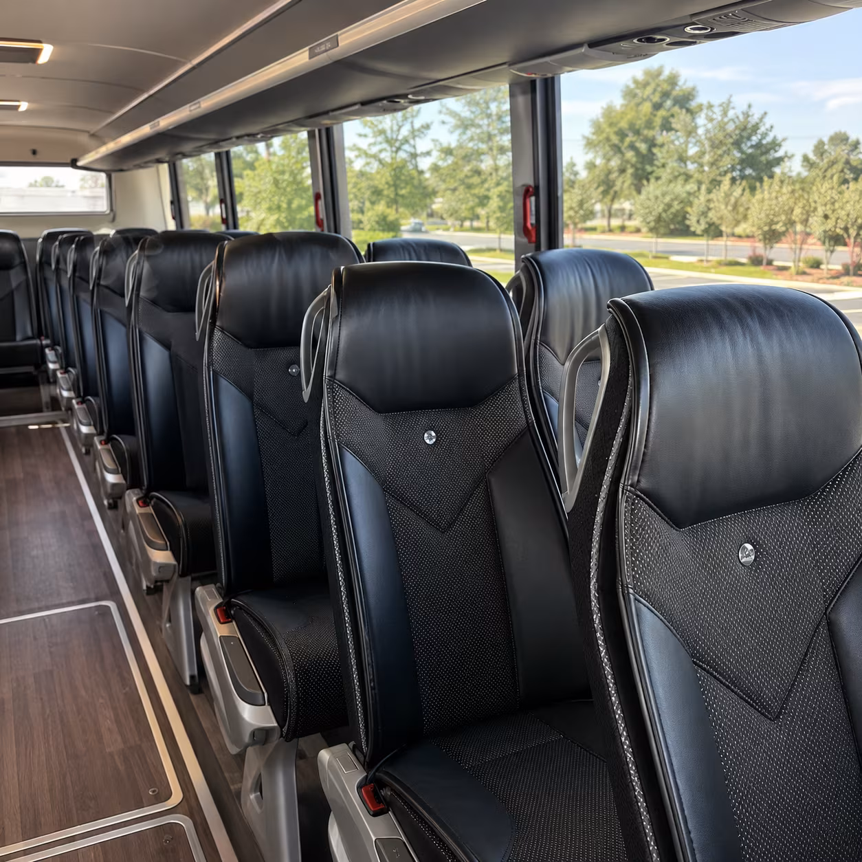 charleston 56 passenger charter bus inside