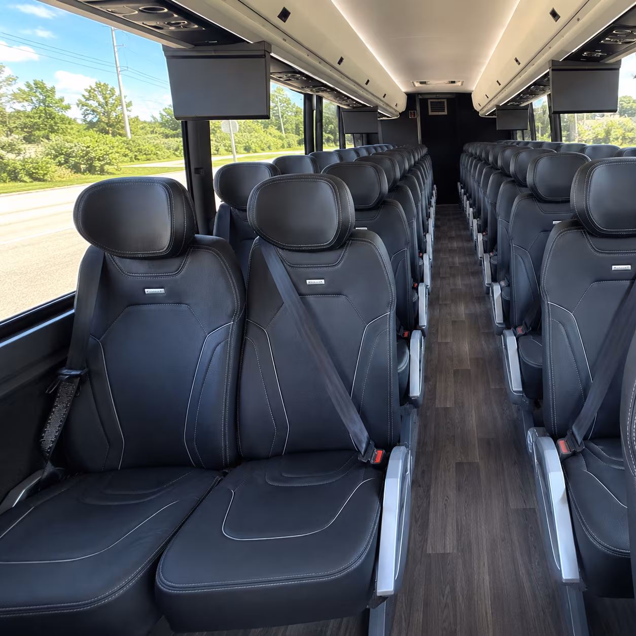 charleston 56 passenger charter bus interior