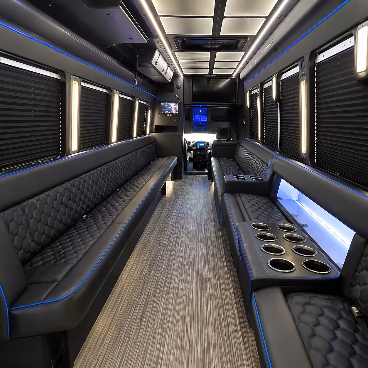 charleston party bus interior